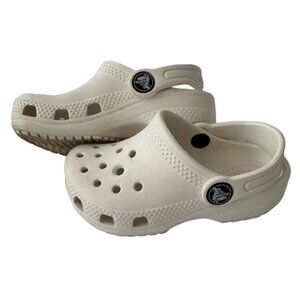 Crocs Toddler Kids White Clogs Sandals Beach Vacay Poolside Size 7C
